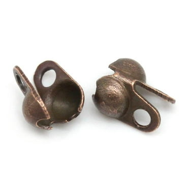 20 pcs antique bronze perles ou balle chaîne crimp end cap 26 x 5 mm